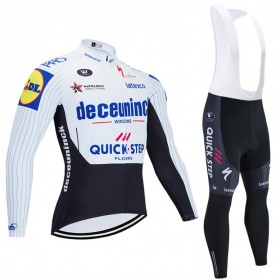Tenue Cycliste Manches Longues et Collant à Bretelles 2020 Deceuninck-Quick-Step N004